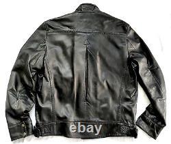 Beautiful Men's HUGO BOSS Black Leather Jacket Coat. Lovely Condition & Quality
