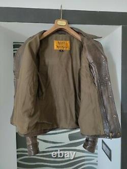 Belstaff Black Prince Chelsea Blouson leather jacket, antique Brown, size L
