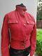 Belstaff Red Motorcycle Jacket Made In Italy Women's Size 42
