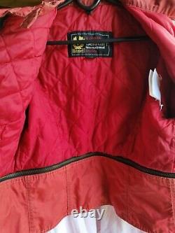 Belstaff Red Motorcycle Jacket Made in Italy Women's Size 42