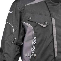Bike It Burhou Waterproof Winter Motorcycle Jacket All Year Touring Black