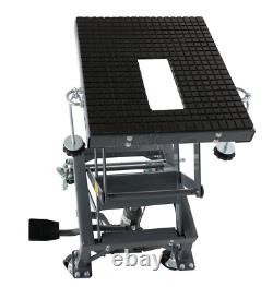 Bike Lift 300LB Scissor Hoist Hydraulic Motorbike Stand Motorcycle Mobile Wheels