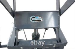 Bike Lift 300LB Scissor Hoist Hydraulic Motorbike Stand Motorcycle Mobile Wheels