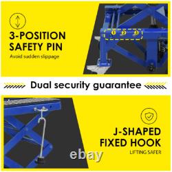 Bike Lift Scissor 440 lb 200 Kg Motorbike ATV Hydraulic Motorcycle With 4 Wheel