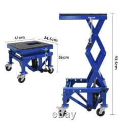 Bike Lift Scissor 440 lb 200 Kg Motorbike ATV Hydraulic Motorcycle With 4 Wheel