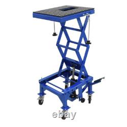 Bike Lift Scissor 440 lb 200 Kg Motorbike ATV Hydraulic Motorcycle With 4 Wheel