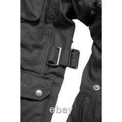 Black Bowland CE Class AA Wax Motorcycle Jacket For Bike Riding