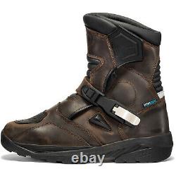 Black Rogue Adventure Mid Waterproof Motorcycle Boots Touring Leather Motorbike