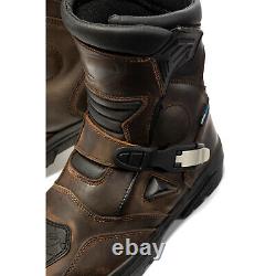 Black Rogue Adventure Mid Waterproof Motorcycle Boots Touring Leather Motorbike