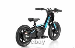 Blue Revvi 12 electric kids bike motorbike motorcycle 24v battery powered