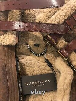 Burberry PRORSUM, the Iconic Runway Aviator Shearling, Rare Size 38! New withtag