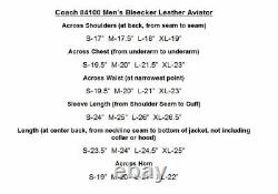 Coach Leather Jacket Men's Bleecker Bomber Lined Coat, Mahogany, 84100 $998