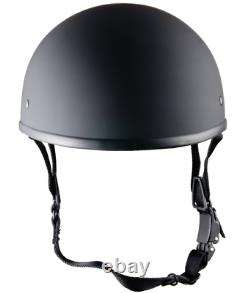 Crazy Al's WORLD'S SMALLEST LIGHTEST SOA Style DOT Flat Black Half Helmet