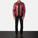 Crimson Voyager Alex Distressed Burgundy Leather Jacket