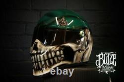 Custom hand Painted / airbrushed Motorcycle helmet in Royal Marine Skull design