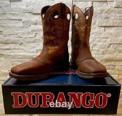 Durango Rebel Western Boot Steel Toe Brown Tan Saddle Slip Oil Resistant Water P