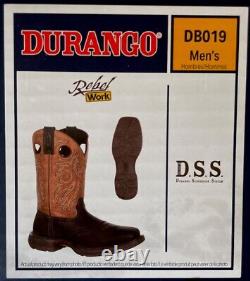 Durango Rebel Western Boot Steel Toe Brown Tan Saddle Slip Oil Resistant Water P