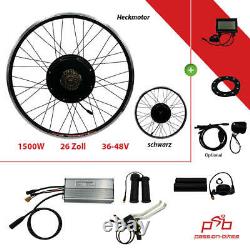 E-Bike / Pedelec Umbausatz kit 1500 Watt Heck Motor 26 Zoll KT3 Display