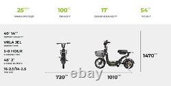 Electric Bike 48V Battery Capacity 220W Motor Power Twist Throttle E-Bike 25km/h