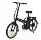 Electric Bike Ebike Cycle Fly Foldable 250w Motor Bicycle Black Steel