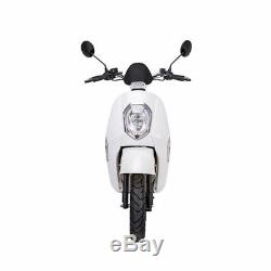 Electric scooter Adult E-SCOOTER Retro Vespa Motorcycle Moped 28mph 800W WHITE