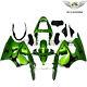 Fld Injection Fairing Green Flame Fit For Kawasaki 2000-2002 Zx6r Zx-6r Abs A040