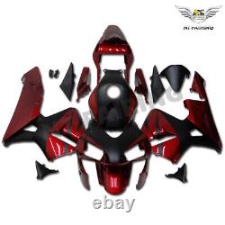 FLD Injection Matte Black Red Fairing Fit for Honda 2003-2004 CBR600RR ABS s083