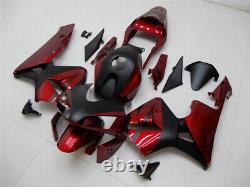 FLD Injection Matte Black Red Fairing Fit for Honda 2003-2004 CBR600RR ABS s083