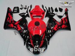 FR Red Black Graffiti Plastic Fairing Fit for Honda 2006 2007 CBR1000RR a004