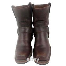 FRYE 77455 Harness Brown Leather Motorcycle Boots Women's Size 6