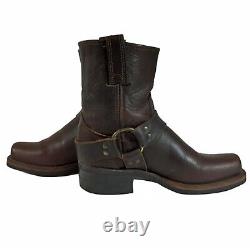 FRYE 77455 Harness Brown Leather Motorcycle Boots Women's Size 6