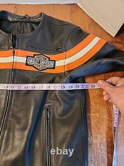 First Gear Harley-Davidson Motorcycle Leather Riding Jacket Size Large