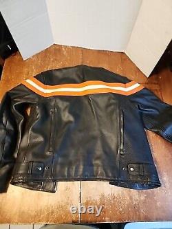 First Gear Harley-Davidson Motorcycle Leather Riding Jacket Size Large