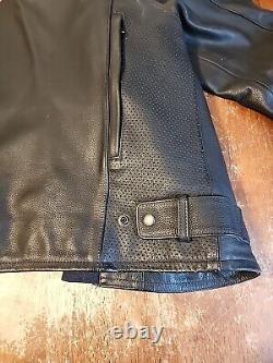 First Gear Harley-Davidson Motorcycle Leather Riding Jacket Size Large