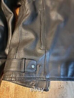 First Gear Harley-Davidson Motorcycle Leather Riding Jacket Size Large