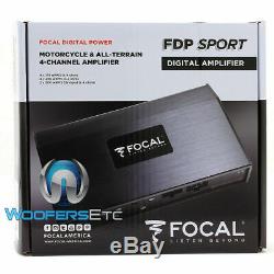 Focal Fdp Sport 4-channel 1000w Rms Motorcycle Speakers Tweeters Amplifier New