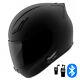 Full Face Motorcycle Helmet With Intercom Bluetooth Headset + Smoked Shield