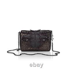 G. G. Maull Mini GG Leather Convertible Cross-Over Purse in Black Tiger NWT