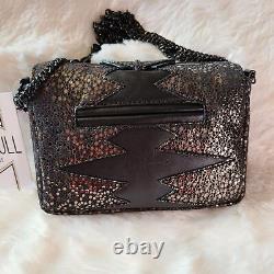 G. G. Maull Mini GG Leather Convertible Cross-Over Purse in Black Tiger NWT