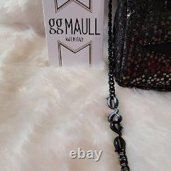 G. G. Maull Mini GG Leather Convertible Cross-Over Purse in Black Tiger NWT