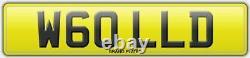 GOLD Number plate W60 LLD registration WALTER REG WILL NO FEES GOLDS WAYNE GOLD