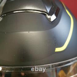GRADE A Leopard LEO727 PILGRIM Bluetooth Flip Up Helmet Neon-YellowithMatt Black M