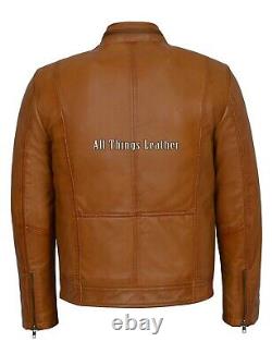 GUNNER Mens Biker Jacket Classic Fashion Style Real Lambskin Leather Jacket 7861