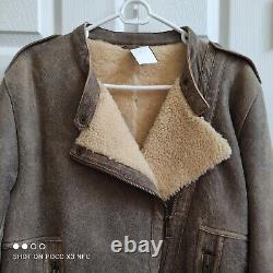 Gerard Darel Sheepskin Fur Insulated Lamb Leather Moto Jacket Women's 44