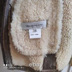 Gerard Darel Sheepskin Fur Insulated Lamb Leather Moto Jacket Women's 44