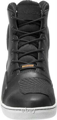HARLEY-DAVIDSON FOOTWEAR Men's Holtman Black Leather Waterproof Boots D96187
