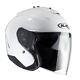 Hjc Is-33 Dvs Open Face Motorbike Motorcycle Helmet White Plain White Mod Retro