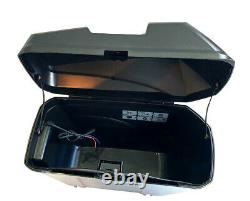 Hard Case Side Panniers LED light Quick Release Universal-Motorcycle-Bike-2X 28L