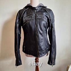 Harley Davidson Ladies S Jacket Auroral Wille G Skull 3 in 1 Motorcycle Leather