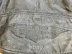 Harley-Davidson MEDIUM Embossed Perforated Vented Genuine Leather Jacket